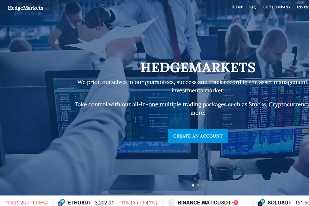 Hedge Markets Live Fake Trading