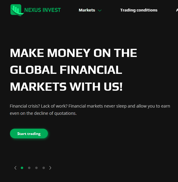 Nexus Invest Fake Trading website
