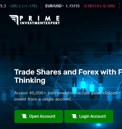 PRIME INVESTMENT EXPERT Fake unauthorized website