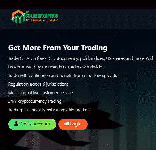 Goldenfxoption unauthorized trading website