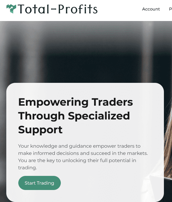 Total-Profits Unauthorized Forex Trading Website
