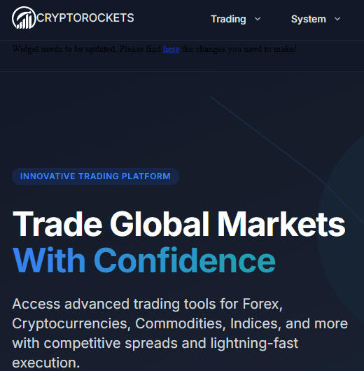 Crypto Rockets Unauthorized CFD Trading Website