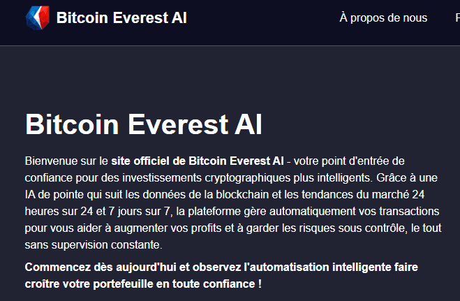 bitcoin-everest-ai.fr - Unauthorized Website - Review & Analysis
